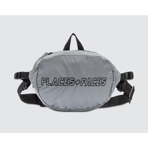 Places + Faces REFLECTIVE Silver Waist Bag Embroidered